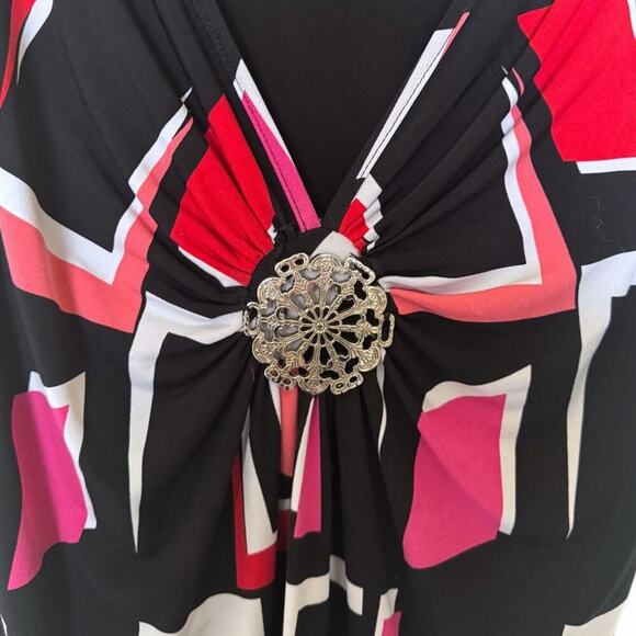 Geometric Print Blouse - Size L - Picture 3 of 5